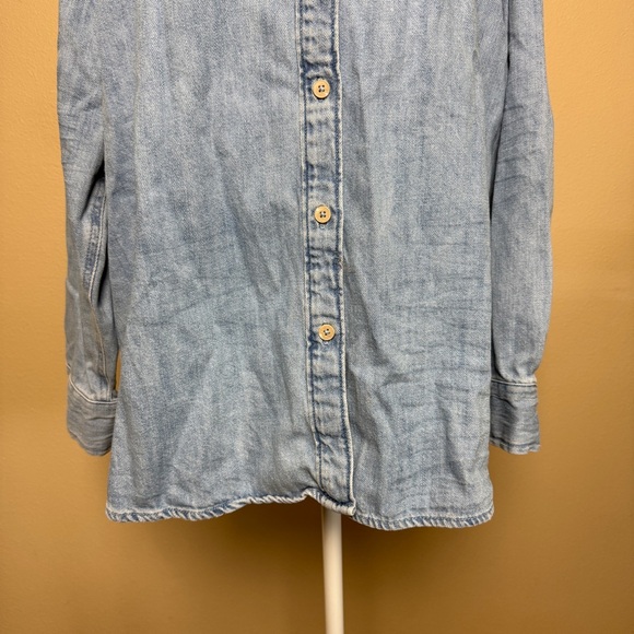 Aerie Denim Long Sleeve Oversized Shirt Size Medium - Picture 3 of 11